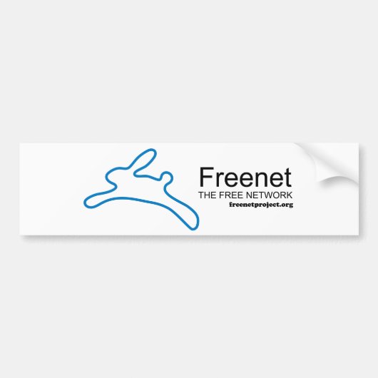 Freenet Bunny en naam Bumpersticker (Voorkant)