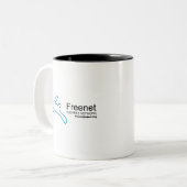 Freenet Bunny en naam Tweekleurige Koffiemok (Voorkant links)