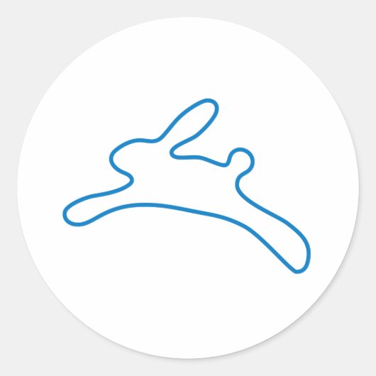 Freenet Bunny Logo Ronde Sticker (Voorkant)