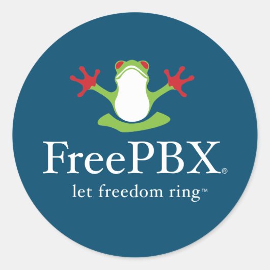 FreePBX Logo Stickers (blauw) (Voorkant)
