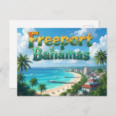 Freeport bahamas dreaming briefkaart (Voorkant / Achterkant)