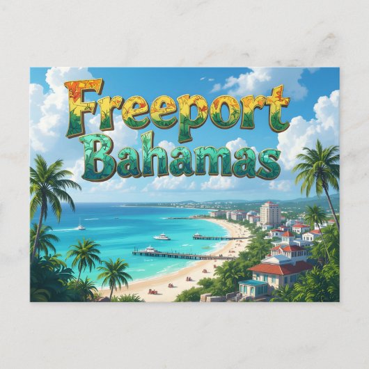 Freeport bahamas dromen briefkaart (Voorkant)