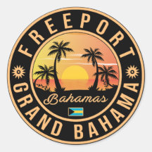 Freeport Bahamas Retro Sunset Souvenirs 60s
