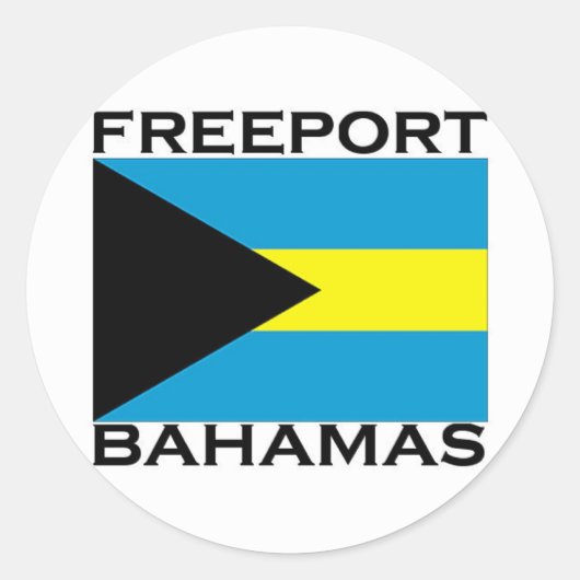 Freeport, Bahama's Ronde Sticker (Voorkant)