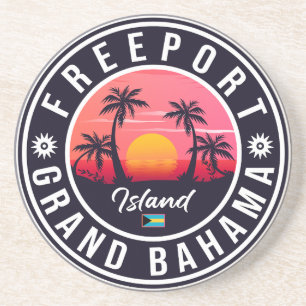 Freeport Bahamas  Souvenirs 60's Zandsteen Onderzetter