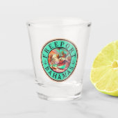 Freeport Bahama's Zonsondergang Reizen Souvenir ja Shot Glas (Voorkant)