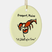 Freeport, Maine Lobster Keramisch Ornament (Rechts)