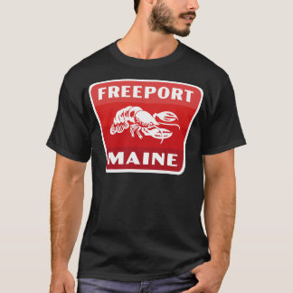 Freeport Maine Retro Badge Rood T-shirt