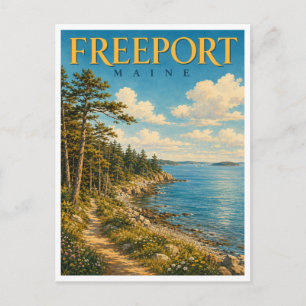 Freeport Maine Wolfe's Neck GeoSaga Briefkaart