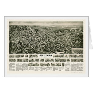 Freeport, NY Panoramic Map - 1925