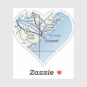 Freeport Texas  kaart Sticker (Vel)