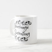 Freerange Ouderschap met Chick Outline Design Koffiemok (Voorkant links)