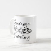 Freerange Ouderschap met Outline of Chicks Koffiemok (Voorkant links)