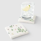 Freeride Alpiene Skiers die kerstmis eten Stenen Onderzetter (Zijkant)