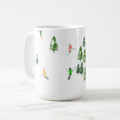 Freeride Alpiene Skiers Illustratie Partij Koffiemok (Voorkant links)