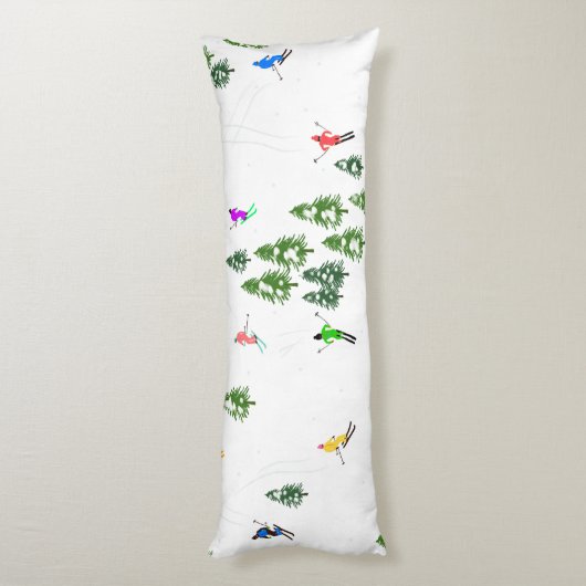 Freeride Alpiene Skiers Illustratie Partij Lichaamskussen (Achterkant (Verticaal))