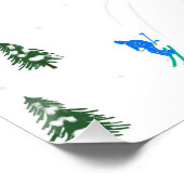 Freeride Alpiene Skiers Illustratie Partij Perfect Poster (Hoek)