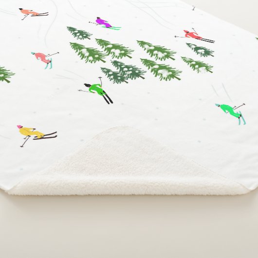 Freeride Alpiene Skiers Illustratie Partij Sherpa Deken (3/4)