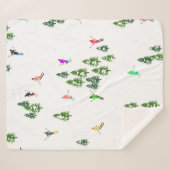 Freeride Alpiene Skiers Illustratie Partij Sherpa Deken (Voorkant (horizontaal))