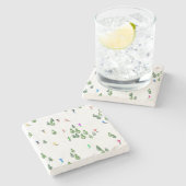 Freeride Alpiene Skiers Illustratie Partij Stenen Onderzetter (Zijkant)