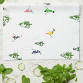 Freeride Alpiene Skiers Illustratie Partij Theedoek (Gevouwen)