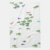 Freeride Alpiene Skiers Illustratie Partij Theedoek (Verticaal)