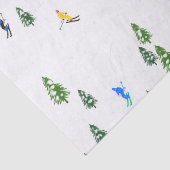 Freeride Alpiene Skiers Illustratie Partij Tissuepapier (Detail)