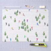 Freeride Alpiene Skiers Illustratie Partij Tissuepapier (Craft)