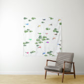 Freeride Alpiene Skiers Illustratie Partij Wandkleed (In Situ (horizontaal))