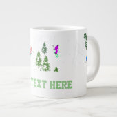 Freeride Alpiene Skiers Illustratie Skier Grote Koffiekop (Voorkant rechts)