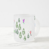 Freeride Alpiene Skiers Illustratie Skier Matglas Koffiemok (Voorkant rechts)