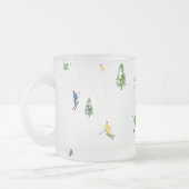 Freeride Alpiene Skiers Illustratie Skier Matglas Koffiemok (Links)