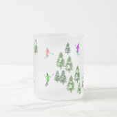 Freeride Alpiene Skiers Illustratie Skier Matglas Koffiemok (Center)