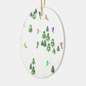 Freeride Alpiene Skiers Schiking Illustratie mas G Keramisch Ornament (Links)