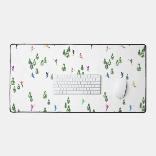 Freeride Alpiene Skiers Skiing Illustratie Ski Bureaumat (Keyboard & Muis)