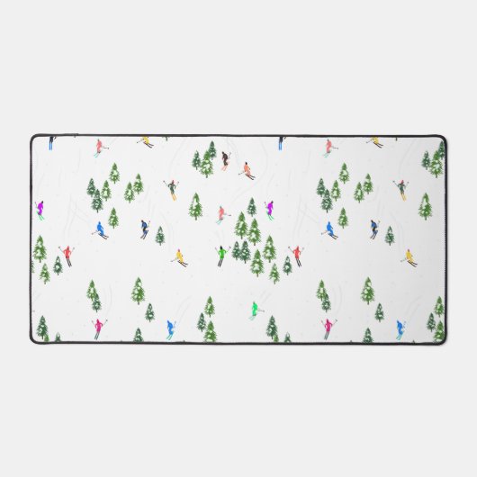 Freeride Alpiene Skiers Skiing Illustratie Ski Bureaumat (Voorkant)