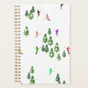 Freeride Alpiene Skiers Skiing Illustratie Ski Planner