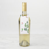 Freeride Alpiene Skiers Skiing Ski Skis Art Party Flessenhanger (Op fles)