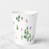 Freeride Alpiene Skiers Skiing Ski Skis Art Party Papieren Bekers (Achterkant)