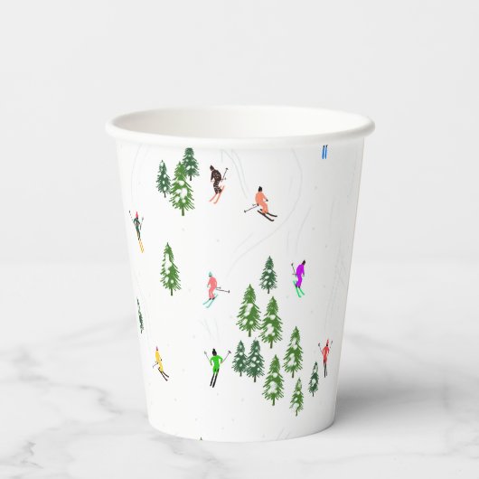Freeride Alpiene Skiers Skiing Ski Skis Art Party Papieren Bekers (Achterkant)
