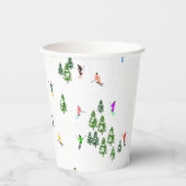 Freeride Alpiene Skiers Skiing Ski Skis Art Party Papieren Bekers (Voorkant)