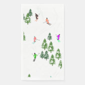 Freeride Alpiene Skiers Skiing Ski Skis Art Party Servet (Voorkant)