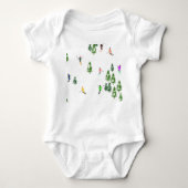 Freeride Alpiene Skiers Skiing Ski Skis Art Romper (Voorkant)