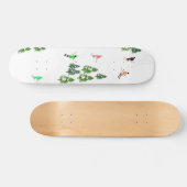 Freeride Alpine Skiers Skiing Illustratie Persoonlijk Skateboard (Horizontaal)