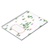 Freeride Alpine Skiers Skiing Name Sticker Notitieboek (Linkerzijde)