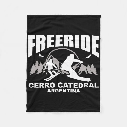 Freeride-skiën Cerro Catedral Argentinië  Fleece Deken (Voorkant)