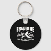 Freeride Skiing Cerro Catedral Argentina  Sleutelhanger (Voorkant)