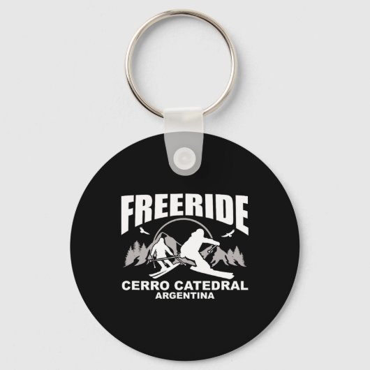 Freeride Skiing Cerro Catedral Argentina  Sleutelhanger (Voorkant)