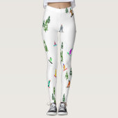 Freeride Snowboard Snowboarder Snowboarder White Leggings (Voorkant)