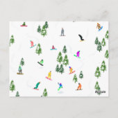 Freeride Snowboard Snowboarder Snowboarding Briefkaart (Achterkant)